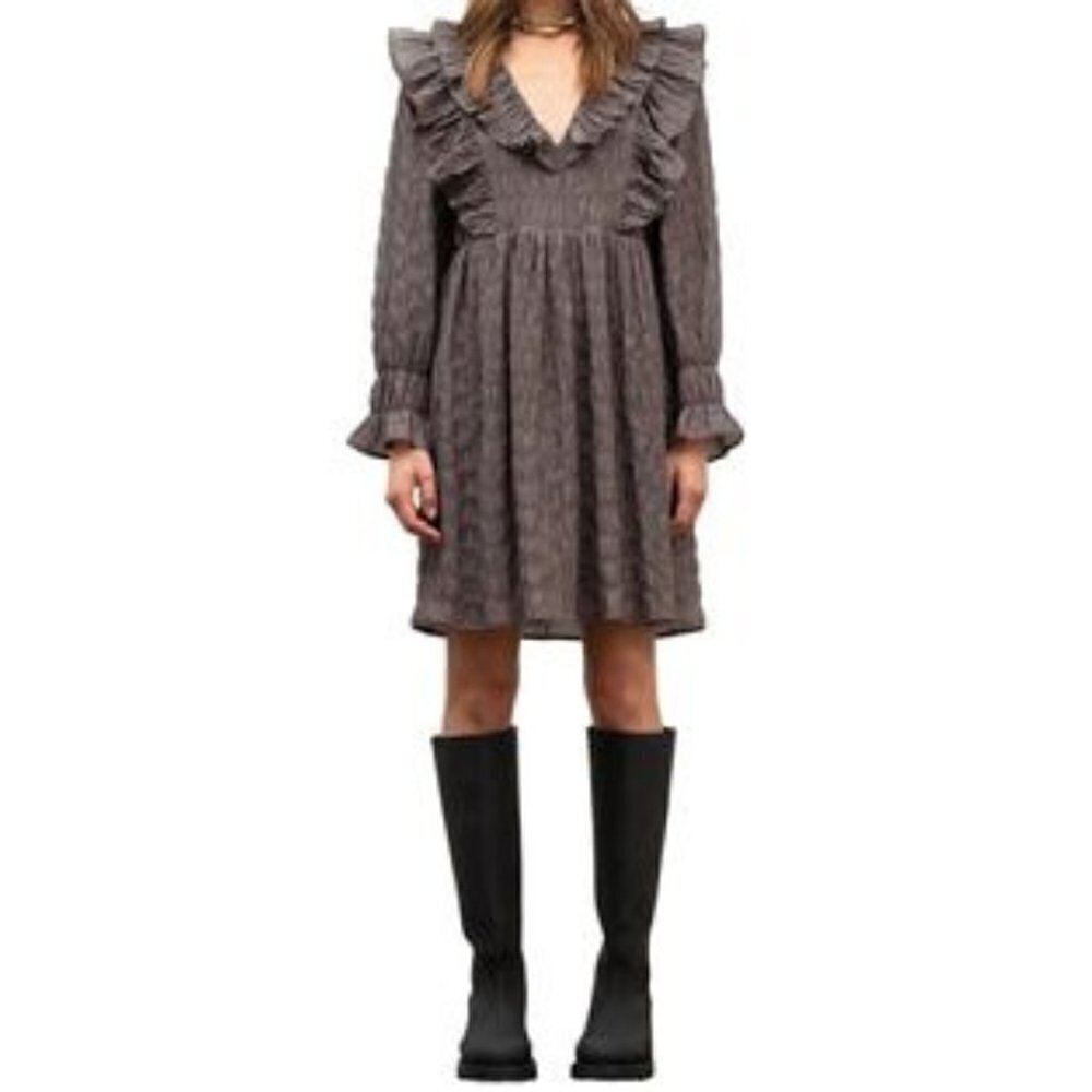 Moon River Womens Dress Prairie Long Sleeve Mini Medium